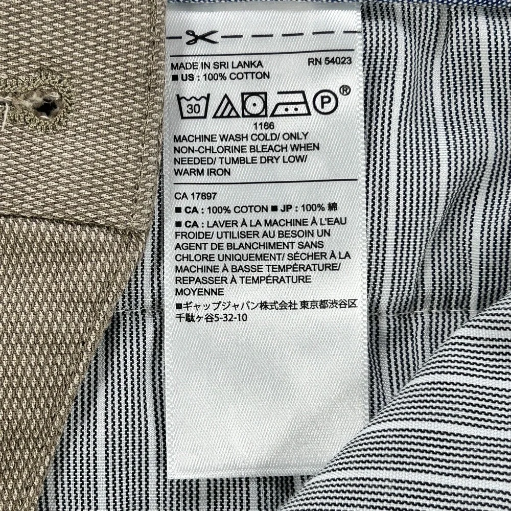 Banana Republic Aiden Fit Chino Pants Mens 38x32 Beige Slim Textured Cotton NEW